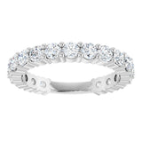 Platinum Round Lab-Grown Diamond Shared-Prong Anniversary Band – 2.8 mm Stones (1 1/3 CTW) - view 3