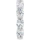 Platinum Oval Natural Diamond Shared-Prong Anniversary Band – 2 1/2–3 1/3 CTW - view 4