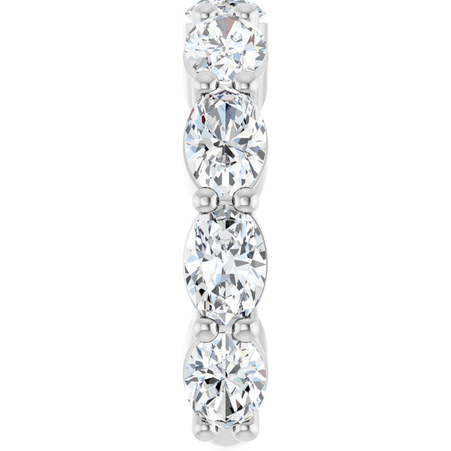 Platinum Oval Natural Diamond Shared-Prong Anniversary Band – 2 1/2–3 1/3 CTW - view 4