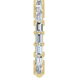 14K Gold Straight Baguette Lab-Grown Diamond Shared-Prong Anniversary Band – 3x2 mm Stones - Yellow Gold - view 4