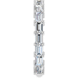 Platinum Straight Baguette Lab-Grown Diamond Shared-Prong Anniversary Band – 3x2 mm Stones - view 4