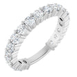 Platinum Round Lab-Grown Diamond Shared-Prong Anniversary Band – 2.8 mm Stones (1 1/3 CTW)