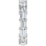 Platinum Straight Baguette Lab-Grown Diamond Shared-Prong Anniversary Band – 4x3 mm Stones - view 4