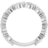 Platinum Marquise Lab-Grown Diamond Shared-Prong Anniversary Band – 5x3 mm Stones - view 2