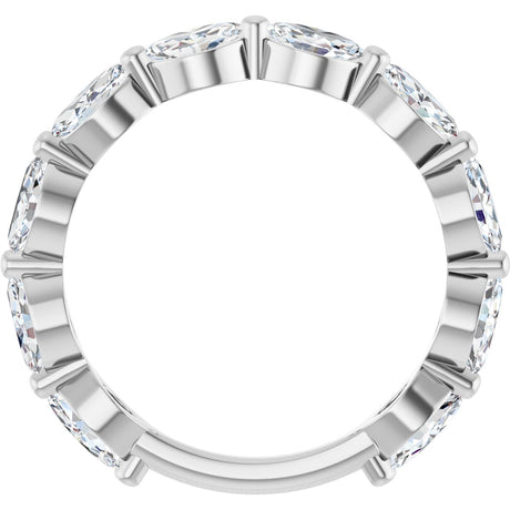 Platinum Marquise Lab-Grown Diamond Shared-Prong Anniversary Band – 5x3 mm Stones - view 2