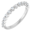 Platinum Round Lab-Grown Diamond Shared-Prong Anniversary Band – 1.75 mm Stones