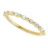 14K Gold Marquise Lab-Grown Diamond Shared-Prong Anniversary Band – 1/4–1/2 CTW - Yellow Gold - view 5
