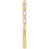 14K Gold Marquise Lab-Grown Diamond Shared-Prong Anniversary Band – 1/4–1/2 CTW - Yellow Gold - view 4