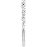 Platinum Marquise Lab-Grown Diamond Shared-Prong Anniversary Band – 1/4–1/2 CTW - view 4