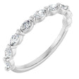 Platinum Marquise Natural Diamond Shared-Prong Anniversary Band – 1/5–1/2 CTW