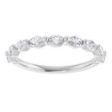 Platinum Marquise Lab-Grown Diamond Shared-Prong Anniversary Band – 1/4–1/2 CTW - view 3