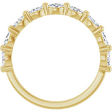 14K Gold Marquise Lab-Grown Diamond Shared-Prong Anniversary Band – 1/4–1/2 CTW - Yellow Gold - view 2