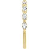 14K Gold Marquise Lab-Grown Diamond Shared-Prong Anniversary Band – 1/4–1/2 CTW - Yellow Gold - view 4