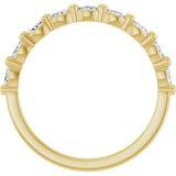 14K Gold Marquise Lab-Grown Diamond Shared-Prong Anniversary Band – 1/4–1/2 CTW - Yellow Gold - view 2