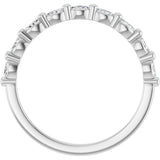 Platinum Marquise Natural Diamond Shared-Prong Anniversary Band – 1/5–1/2 CTW - view 2