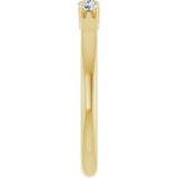 14K Gold Round Natural Diamond Three-Stone Anniversary Band – 1/6–1/3 CTW - Yellow Gold - view 4