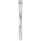 Platinum Round Natural Diamond Three-Stone Anniversary Band – 1/6–1/3 CTW - view 4