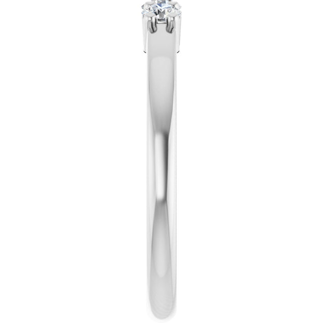 Platinum Round Natural Diamond Three-Stone Anniversary Band – 1/6–1/3 CTW - view 4