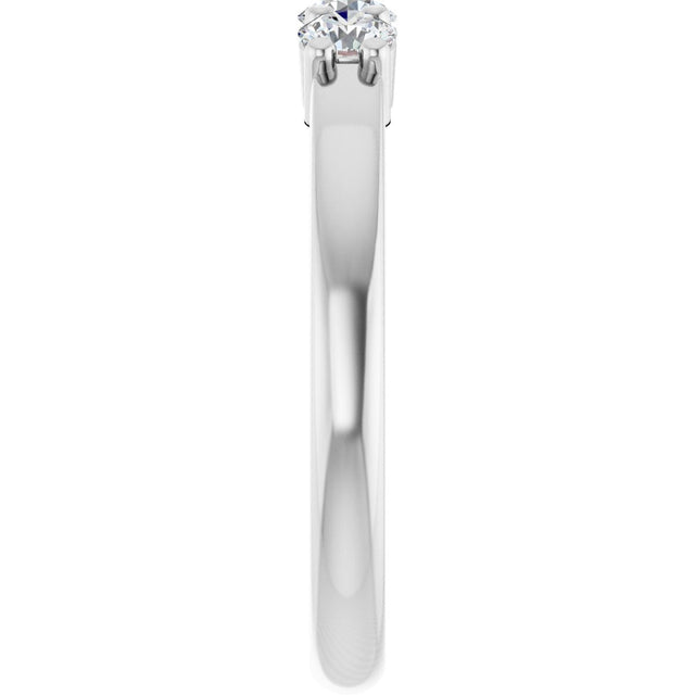 Platinum Round Lab-Grown Diamond Three-Stone Anniversary Band – 1/5–1/3 CTW - view 4
