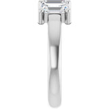 Platinum Emerald Lab-Grown Diamond Three-Stone Anniversary Band – 1–1 3/4 CTW - view 4