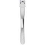 10K Gold Square Lab-Grown Diamond Three-Stone Anniversary Band – 1/5–7/8 CTW - White Gold - view 4