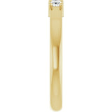 10K Gold Square Lab-Grown Diamond Three-Stone Anniversary Band – 1/5–7/8 CTW - Yellow Gold - view 4