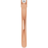 10K Gold Square Natural Diamond Three-Stone Anniversary Band – 1/5–3/4 CTW - Rose Gold - view 4