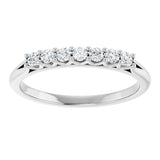 Platinum Round Natural Diamond Share-Prong Seven-Stone Anniversary Band – 1/10–5/8 CTW - view 3