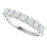 Platinum Round Natural Diamond Share-Prong Seven-Stone Anniversary Band – 1/10–5/8 CTW - view 5