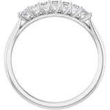 Platinum Square Natural Diamond Share-Prong Seven-Stone Anniversary Band – 1/6–1 3/4 CTW - view 2