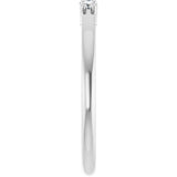 14K Gold Round Lab-Grown Diamond Three-Stone Anniversary Band – 1/6–1/3 CTW - White Gold - view 4
