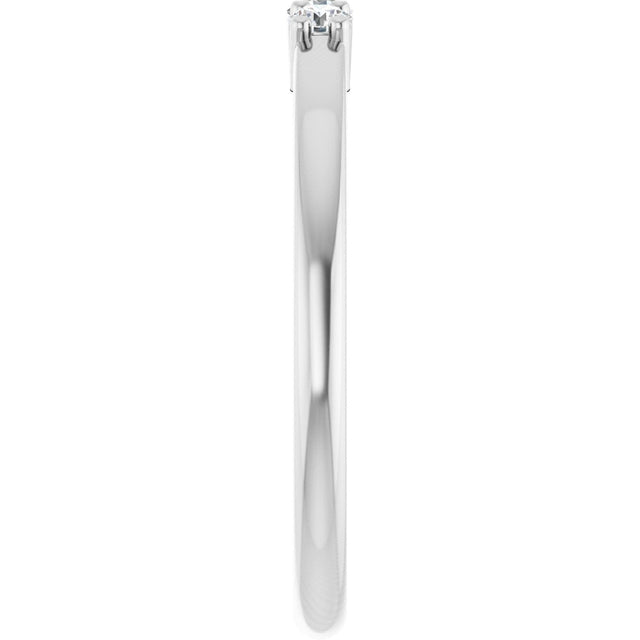 14K Gold Round Lab-Grown Diamond Three-Stone Anniversary Band – 1/6–1/3 CTW - White Gold - view 4