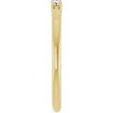 14K Gold Round Natural Diamond Three-Stone Anniversary Band – 1/6–1/3 CTW - Yellow Gold - view 4