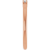 14K Gold Round Natural Diamond Three-Stone Anniversary Band – 1/6–1/3 CTW - Rose Gold - view 4