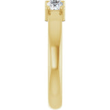 10K Gold Square Lab-Grown Diamond Three-Stone Anniversary Band – 1/5–7/8 CTW - Yellow Gold - view 4