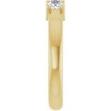 10K Gold Square Natural Diamond Three-Stone Anniversary Band – 1/5–3/4 CTW - Yellow Gold - view 4