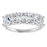 Platinum Oval Natural Diamond Share-Prong Seven-Stone Anniversary Band – 1 3/4–2 1/2 CTW - view 3