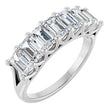 Platinum Emerald Lab-Grown Diamond Share-Prong Seven-Stone Anniversary Band – 2 1/6–4 1/5 CTW