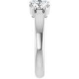 Platinum Oval Natural Diamond Three-Stone Anniversary Band – 1 1/8 CTW - view 4