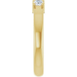 10K Gold Square Lab-Grown Diamond Three-Stone Anniversary Band – 1/5–7/8 CTW - Yellow Gold - view 4