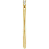 14K Gold Round Natural Diamond Share-Prong Seven-Stone Anniversary Band – 1/10–5/8 CTW - Yellow Gold - view 4