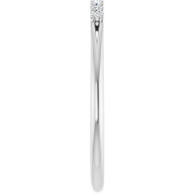 Platinum Round Natural Diamond Share-Prong Seven-Stone Anniversary Band – 1/10–5/8 CTW - view 4