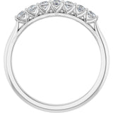 Platinum Round Natural Diamond Share-Prong Seven-Stone Anniversary Band – 1/10–5/8 CTW - view 2