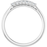 Platinum Square Natural Diamond Share-Prong Seven-Stone Anniversary Band – 1/6–1 3/4 CTW - view 2