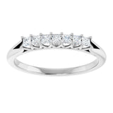 Platinum Square Natural Diamond Share-Prong Seven-Stone Anniversary Band – 1/6–1 3/4 CTW - view 3