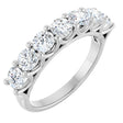 14K Gold Round Lab-Grown Diamond Share-Prong Seven-Stone Anniversary Band – 3/8–1 1/3 CTW - White Gold