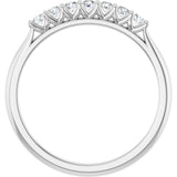 Platinum Round Natural Diamond Share-Prong Seven-Stone Anniversary Band – 1/10–5/8 CTW - view 2