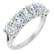 Platinum Oval Natural Diamond Share-Prong Seven-Stone Anniversary Band – 1 3/4–2 1/2 CTW