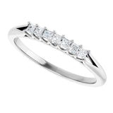 Platinum Square Natural Diamond Share-Prong Seven-Stone Anniversary Band – 1/6–1 3/4 CTW - view 5