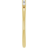 14K Gold Round Natural Diamond Share-Prong Seven-Stone Anniversary Band – 1/10–5/8 CTW - Yellow Gold - view 4